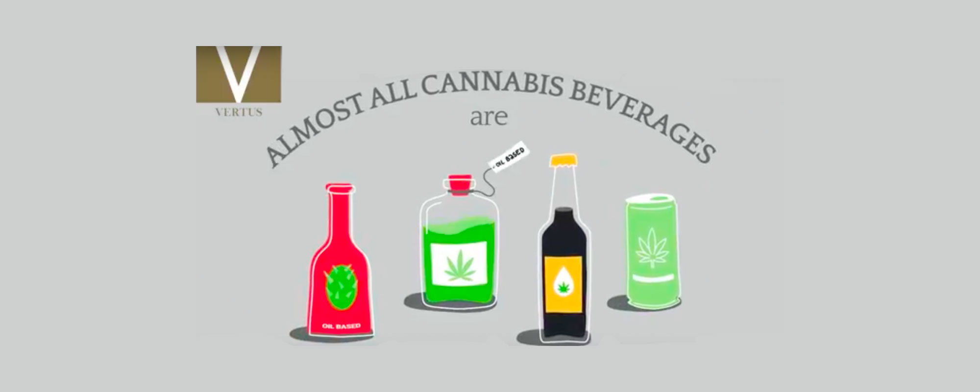Illustration of cannabis beverages
