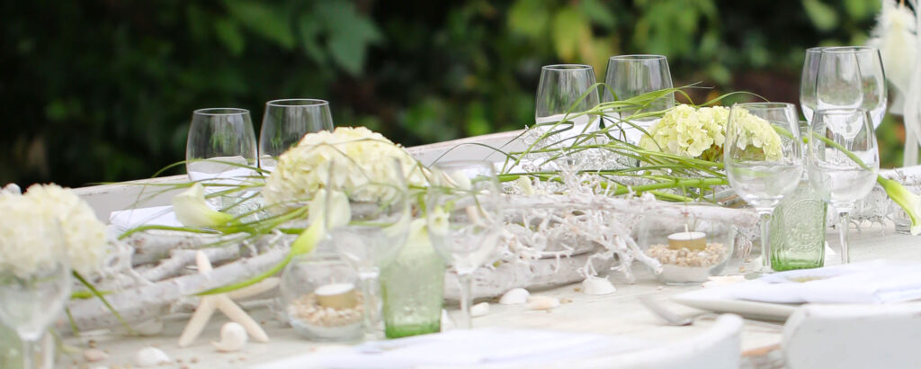 table set for party
