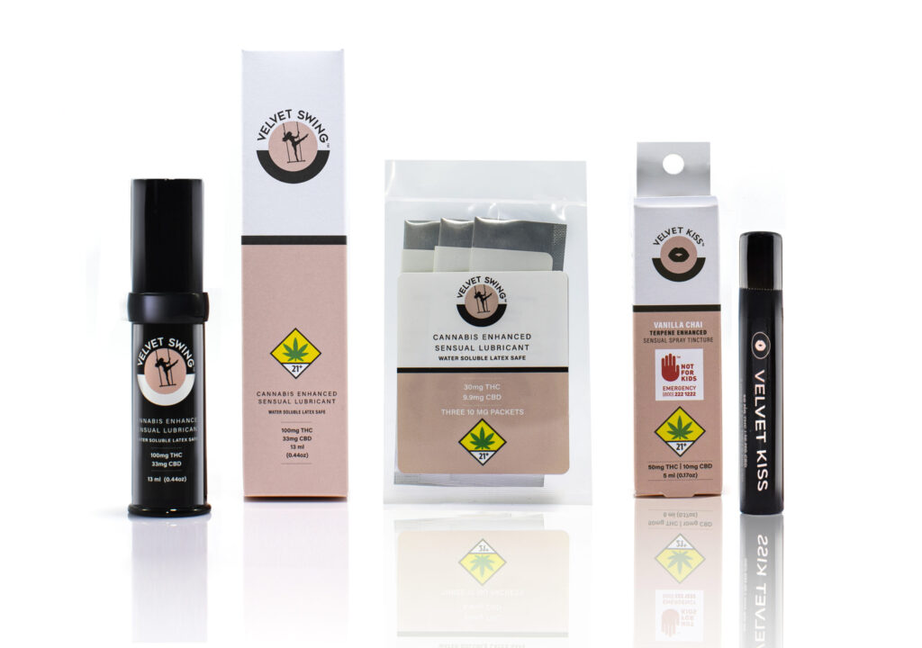 Velvet Swing group of products presented.